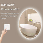 Backlit Oval LED Bathroom Mirror, 6000K, Shatterproof, IP44, Anti-Fog - Eco LED Lightings 