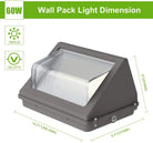 80W/60W/48W Power Tunable LED Wall Pack Light with Photocell | 3000K/4000K/5000K CCT Tunable | 100-277VAC - Eco LED Lightings 