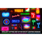 16.4FT Smart RGB Neon LED Rope Light (12W/M, 120LED/Meter) - 12V, IP65, Music Sync & Mic Mode - ETL Listed - Eco LED Lightings 