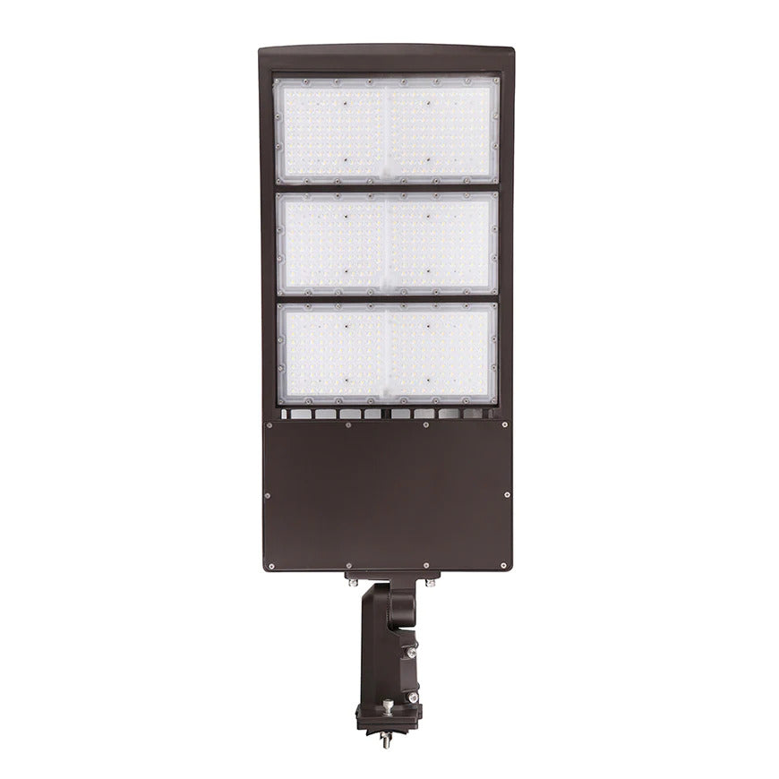 450W Dusk to Dawn | LED Area Light with Photocell | 56,372-72,000 Lumens | 5000K | 120V-277V | Universal Bracket | Bronze Housing | IP65 | UL & DLC Certified - Eco LED Lightings 
