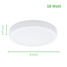 Round LED Surface Mount Downlights with Multiple CCT Options - Available in 4 Sizes and ETL/Energy Star Certified - Perfect for Residential and Commercial Spaces - Eco LED Lightings 