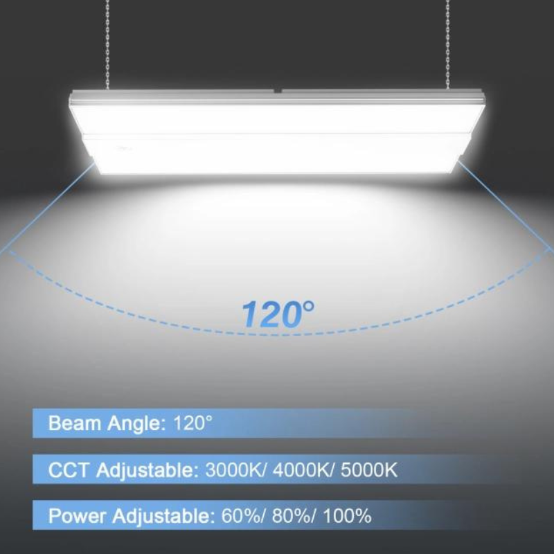 Premium 1.6ft LED Linear High Bay Light | Adjustable Wattage 240W/192W/144W | CCT Tunable 3000K/4000K/5000K | 100-277VAC | High Lumens 36000LM - Eco LED Lightings 