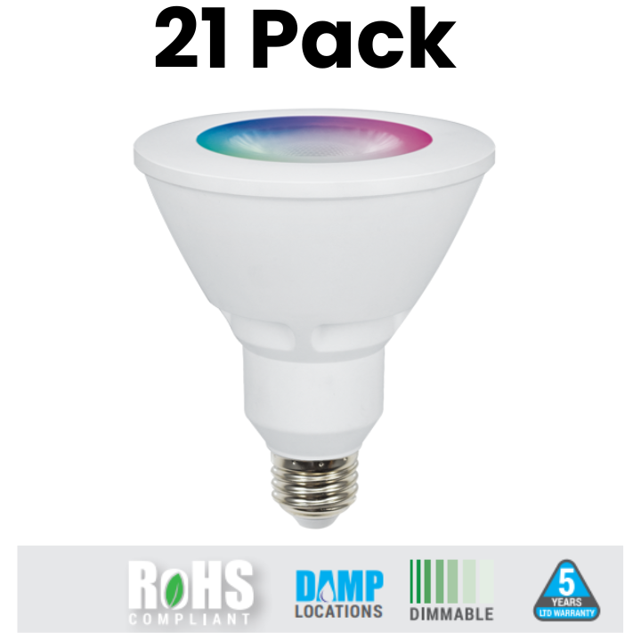 Smart WIFI LED PAR30 Bulb | 16 Million Colors, Music Sync, 2000K-5000K Adjustable Kelvin - Eco LED Lightings 