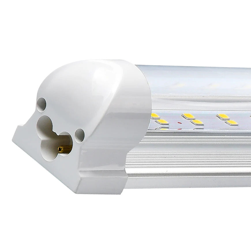 30W 4ft LED Integrated Tube Light- 6500K and 4200 Lumens, Clear Lens V shaped Linkable LED Shop Lights- ETL Listed - Eco LED Lightings 