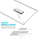 2x4 Grid Frame LED T-Bar Panel: High-Efficiency Recessed Lighting with Selectable Wattage & CCT Options - Eco LED Lightings 