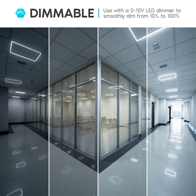 2x4 Grid Frame LED T-Bar Panel: High-Efficiency Recessed Lighting with Selectable Wattage & CCT Options - Eco LED Lightings 