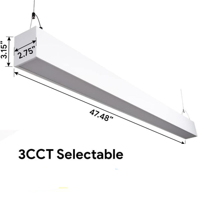 8FT LED Linear Strip Light - Tunable 65W-75W-90W - 8450-11700 Lumens - Tunable Color Temperature 3500K-4000K-5000K - UL & DLC Listed - Eco LED Lightings 