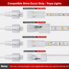 5FT Dimmer Kit for 120V LED Strip Lights - Compatible with Eco Neon, Eco Strip, Lite Strip & Plus Strip - Eco LED Lightings 