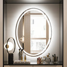 Oval Frontlit LED Bathroom Mirror - Shatterproof, 6000K Light, Anti-Fog, Easy Install - Eco LED Lightings 