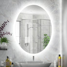 Backlit Oval LED Bathroom Mirror, 6000K, Shatterproof, IP44, Anti-Fog - Eco LED Lightings 