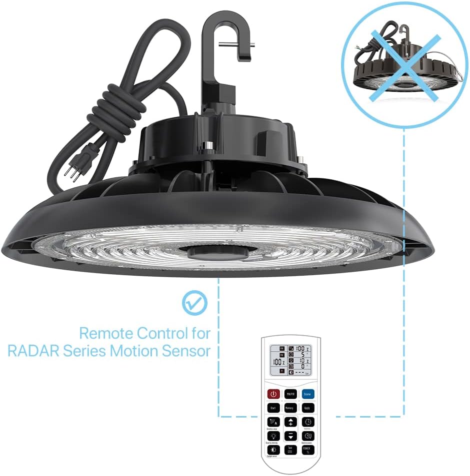 Universal Remote for LED UFO High Bay Lights - Dimmable, Color Control, Timer - Eco LED Lightings 