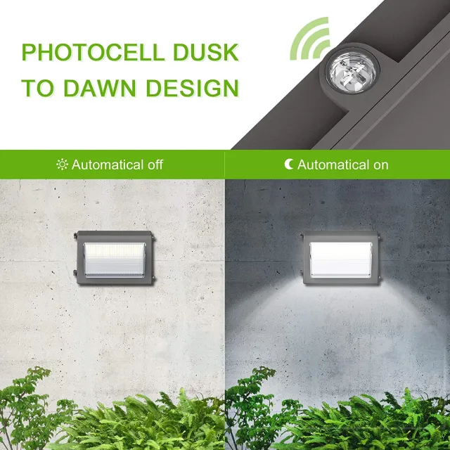 100W LED Wall Pack Light with Dusk to Dawn Photocell | Super Bright 13,000 Lumens 5000K Daylight Security Light for Home, Garage, Warehouse, Commercial Use | IP65 Waterproof ETL & DLC Listed - Eco LED Lightings 