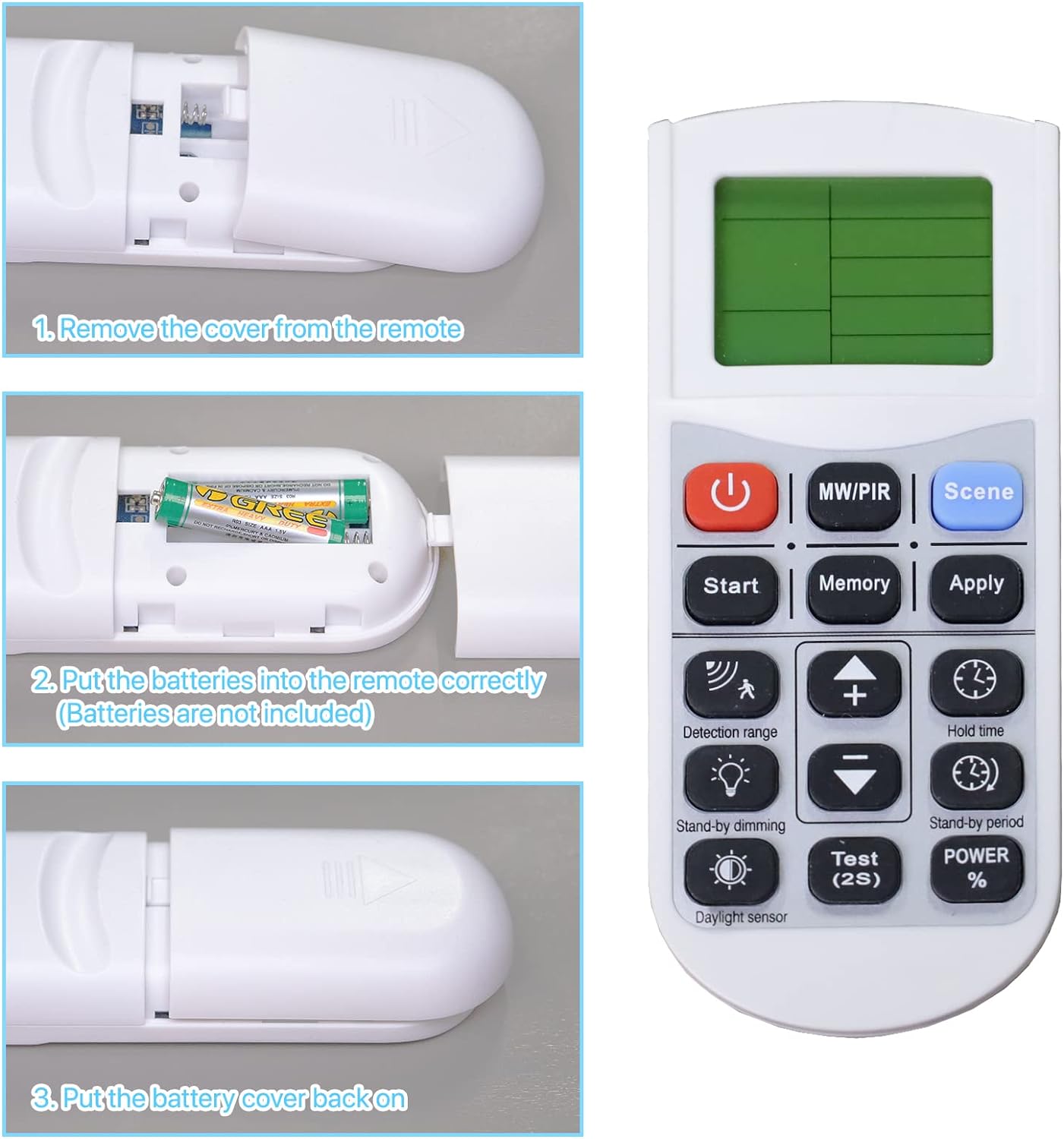 Universal Remote for LED UFO High Bay Lights - Dimmable, Color Control, Timer - Eco LED Lightings 