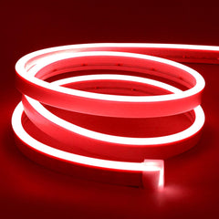 110V LED Neon Red Rope Light (6W/Meter, 189Lumens/M) - Dimmable, IP65, 120LEDs/Meter - ETL Listed