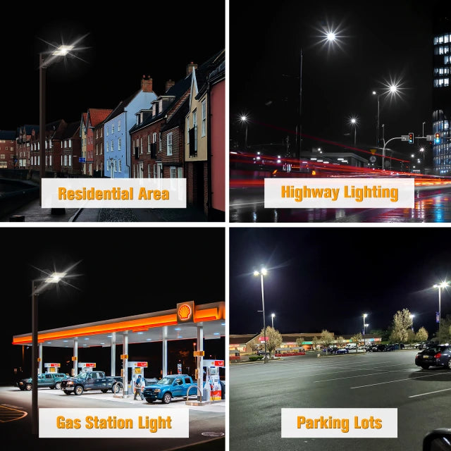 320W LED Pole Light With Built In Dusk to Dawn Sensor, 5000K and 44800 Lumens, AC100-277V, 0-10V Dimmable LED Parking Lot Light - Eco LED Lightings 