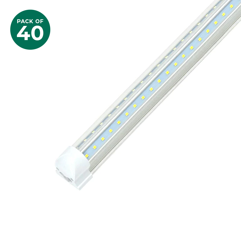 8ft LED T8 Integrated Tube Light- 60W, 8740Lm and 5000K cct- Linkable LED Shop Lights- ETL Listed - Eco LED Lightings 