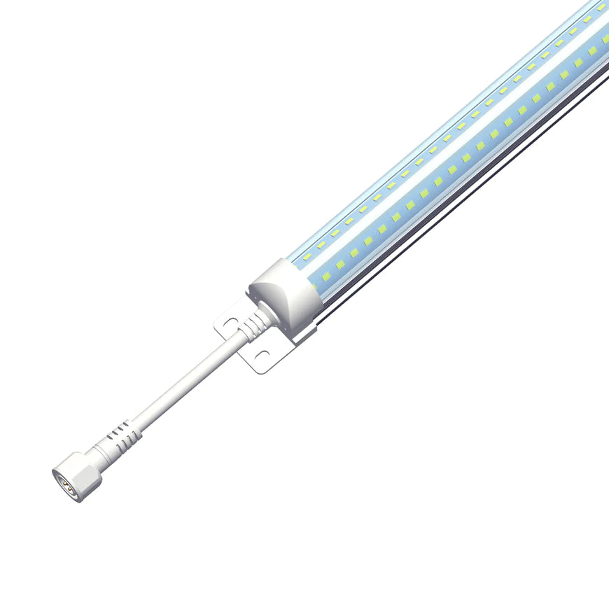 6ft LED Cooler Tube LED Cooler Light | 40 Watt | 5200 Lumens | 5000K | 100V-277V | 6ft | White Housing | ETL & DLC Listed - Eco LED Lightings 