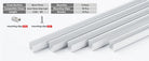 3.3FT Aluminum Channel Track for 12V/24V Silicone Neon LED Strip Lights - Eco LED Lightings 