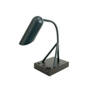 Modern 16″H Blue Desk Lamp: Rust-Proof Finish, USB Charging, and Convenient Outlets - Eco LED Lightings 