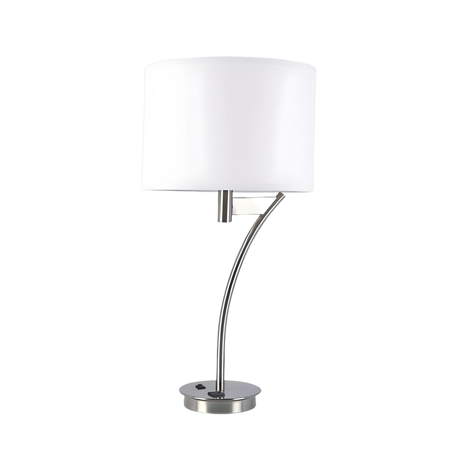 Astra Desk Table Lamps - Desk Table Lamps with brushed nickel finish and one convenience outlet - Eco LED Lightings 