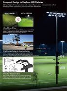 600W LED Sports Light - 84,000 Lumens - 5700K - Dimmable 0-10V - High-Powered LED Flood Stadium Light - Eco LED Lightings 