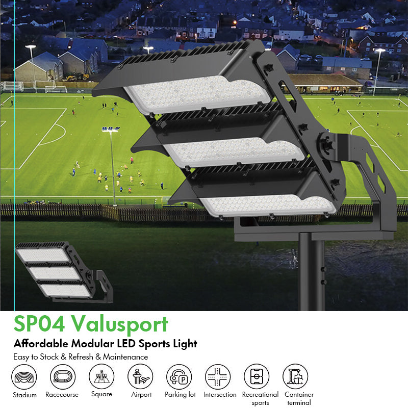 1200W LED Sports Light - 168000 Lumens - 5700K - Dimmable 0-10V - High-Powered LED Flood Stadium Light - Eco LED Lightings 