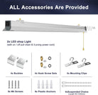 4Ft T10 LED Shop Light 60W 5000K Linear 120VAC Only | Bright, Energy-Efficient LED Lighting for Workshops, Garages - Eco LED Lightings 