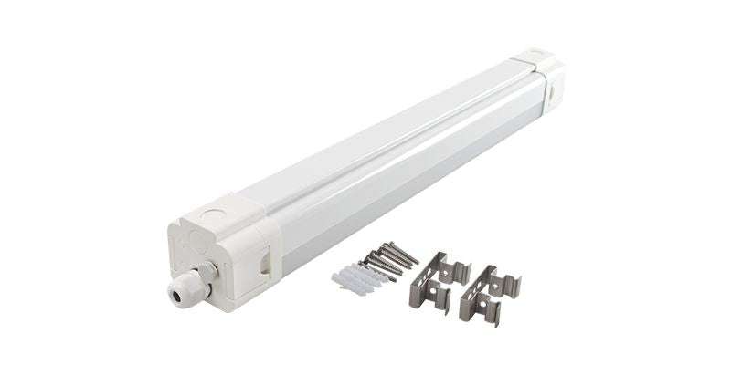 8FT LED Linear Vapor Tight Light | 60/70/80W | ETL, FCC, DLC Listed | 140lm/w | Surface/Suspension Mounting | 3500/4000/5000/6000K CCT Options | IP65 Rated, Wet Rated - Eco LED Lightings 