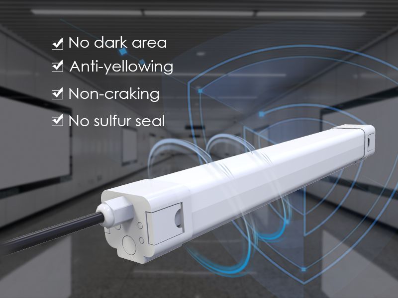 8FT LED Linear Vapor Tight Light | 60/70/80W | ETL, FCC, DLC Listed | 140lm/w | Surface/Suspension Mounting | 3500/4000/5000/6000K CCT Options | IP65 Rated, Wet Rated - Eco LED Lightings 