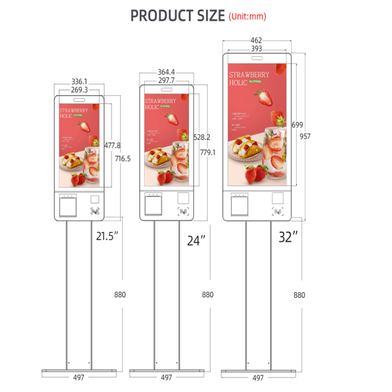 24-Inch Floor Stand Payment Kiosk - Eco LED Lightings 