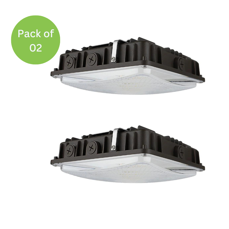 High-Performance LED Canopy Light: 63W/45W/30W, 5000K/4000K, 135 LM/Watt, 0-10V Dimmable, 120-277V, DLC 5.1 Premium - Illuminate with Efficiency - Eco LED Lightings 