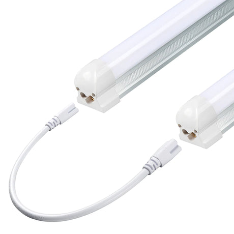 Traic Dimmable- T8 Integrated 8ft LED Shop Lights - 60W, 5000K, 7200 Lumens, Frosted Linkable Fixture, Suitable for 100V-277V, ETL and DLC Listed - Eco LED Lightings 
