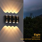8W LED Wall Sconce | Die-Cast Aluminum | Warm White Light | IP65 Waterproof | COB Chip | Wall Lamp - Eco LED Lightings 