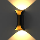 Modern Black & Gold Wall Sconce: 14W & 20W, Warm White Light, Die-Cast Aluminum + PC Cover, 1400LM & 2000LM, COB Chip, IP65 Waterproof - Eco LED Lightings 