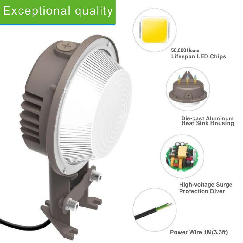 35W LED Barn Light - 4900 Lumens - IP65 - 5000K Daylight - Wall Mount Exterior Farm Light Fixture - Eco LED Lightings 