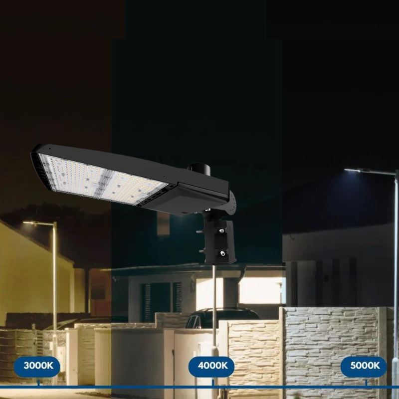 LED Outdoor Area Light - Wattage Options (240W/260W/280W/310W), 46,500 Lumens, CCT Selectable (3000K/4000K/5000K), UL, cUL, DLC5.1 with Photocell - Slip Fitter - Eco LED Lightings 