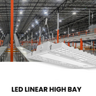 1.7ft LED Linear High Bay - Selectable Wattage (130W/180W/210W) and CCT (4000K, 5000K) with 150LM/Watt - UL, CE, RoHS, DLC 5.1 - Eco LED Lightings 