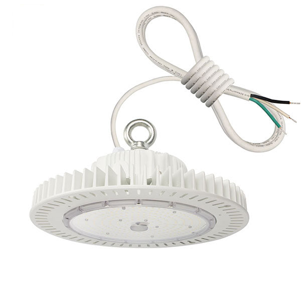 240W UFO LED High Bay Light with 33,600 Lumens, 5000K Daylight White, for Warehouse, Factory, and Other Industrial Applications - Eco LED Lightings 