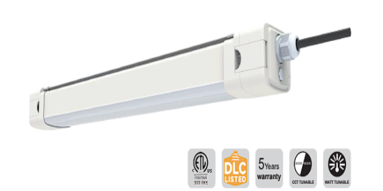 4FT LED Linear Vapor Tight Light | 30W-35W-40W | ETL, FCC, DLC Listed | 140lm/w | Surface/Suspension Mounting | 3500/4000/5000/6000K CCT Options | IP65 Rated, Wet Rated - Eco LED Lightings 