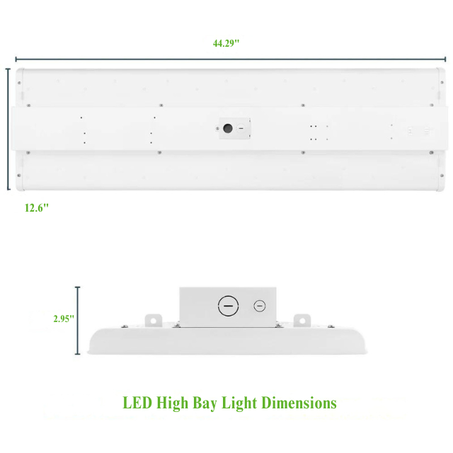 4FT LED Linear High Bay (Adjustable Wattage and CCT 230W/2260W/300W - 4000K/5000K), 45,000 Lumens - 0-10V Dimmable DLC 5.1 Premium - Eco LED Lightings 