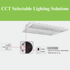 1.2ft LED High Bay Light (Adjustable Wattage and CCT 155W/180W/210W - 4000K/5000K), 31,500 Lumens, Efficient Warehouse Lighting, DLC 5.1 Certified - Eco LED Lightings 