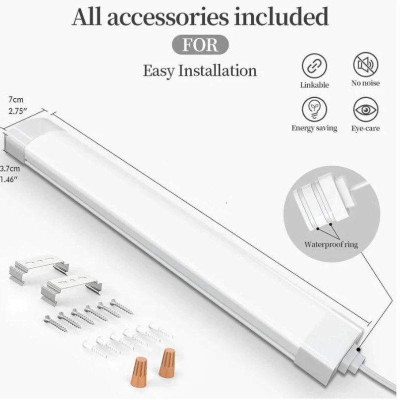 Powerful - Waterproof Triproof LED Linear Lights for Industrial and Commercial Spaces - Linkable - Eco LED Lightings 