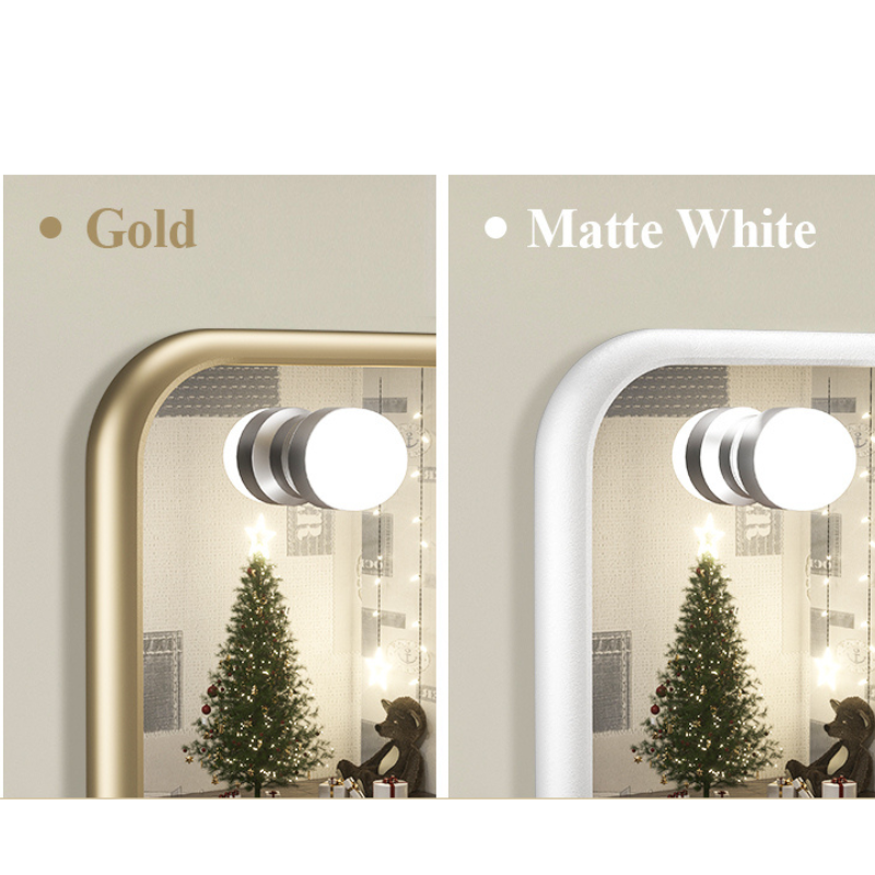 Hollywood Lighted Makeup Mirror with 3-Color Dimmable LED Bulbs - Eco LED Lightings 