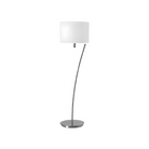 Astra Twin Floor Lamps - Floor lamp with brushed nickel finish and one convenience outlet - Eco LED Lightings 