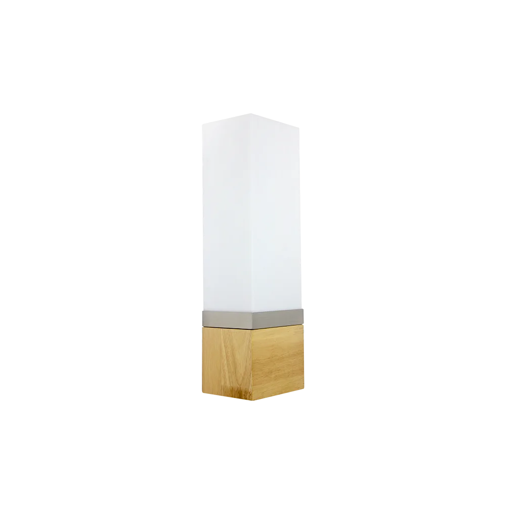 Elegance in Maple: Contemporary 16.5"H Wall Sconce with Frosted Shade - Eco LED Lightings 