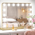 Hollywood Lighted Makeup Mirror with 3-Color Dimmable LED Bulbs - Eco LED Lightings 