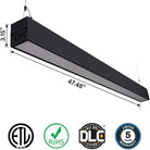 4ft LED Color Tunable Linear Light - 40W - 4400 Lumens - 3000K/4000K/5000K - Black Finish - Eco LED Lightings 