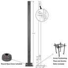 4 inch Round Steel Light Poles - Heavy Duty & Galvanized (15ft, 20ft, 25ft) - Eco LED Lightings 