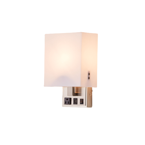 Single Bulb Wall Sconces with USB Switches and Outlet | UL Listed | E26 Socket | Decorative Wall Light Fixture - Eco LED Lightings 