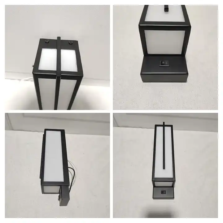 Studio 6 Modern Minimalist Black Iron Wall Sconce - Acrylic LED Wall Lamp, Warm White Light, On/Off Switch, ETL Listed, for Bedroom, Hallway, Bathroom, Living Room, Gemini Collection